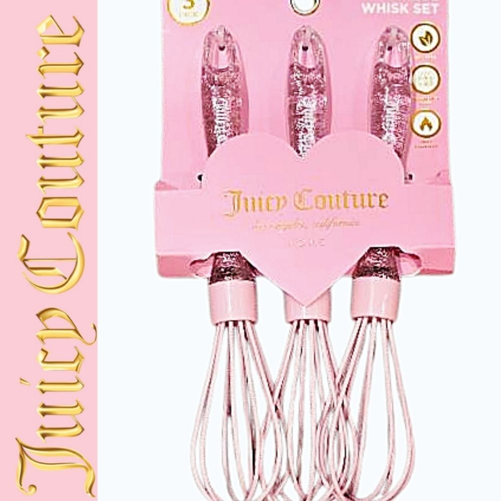 Juicy Couture Home 3-PC Glitter Infused Handles Whisk Set